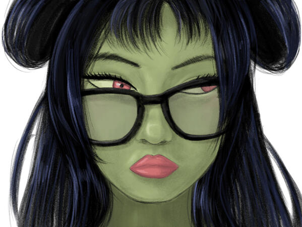 "Close-up" December 8, 2025 Digital illustration made with Procreate
